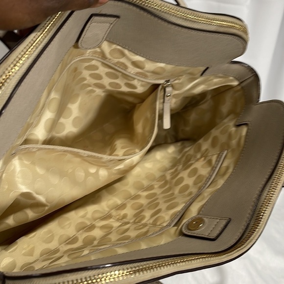 Kate Spade Leather Handbag Color Gray/Taupe - Picture 4 of 16